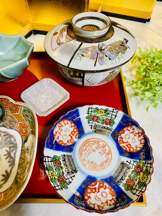 A15 お一人様7点　古伊万里　高級骨董膳