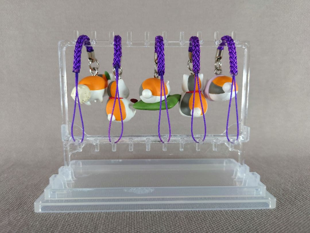 夏目友人帳　ニャンコ先生　ストラップ　根付　縁起物　15個＋ケース