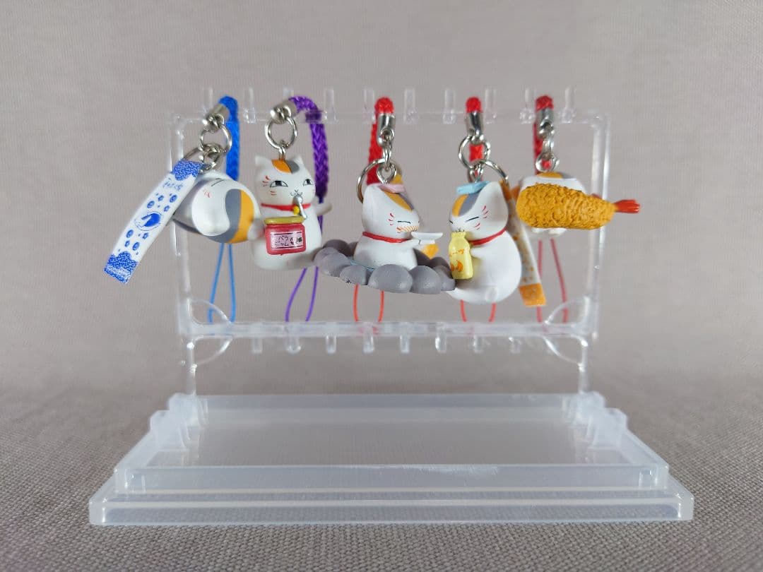 夏目友人帳　ニャンコ先生　ストラップ　根付　縁起物　15個＋ケース