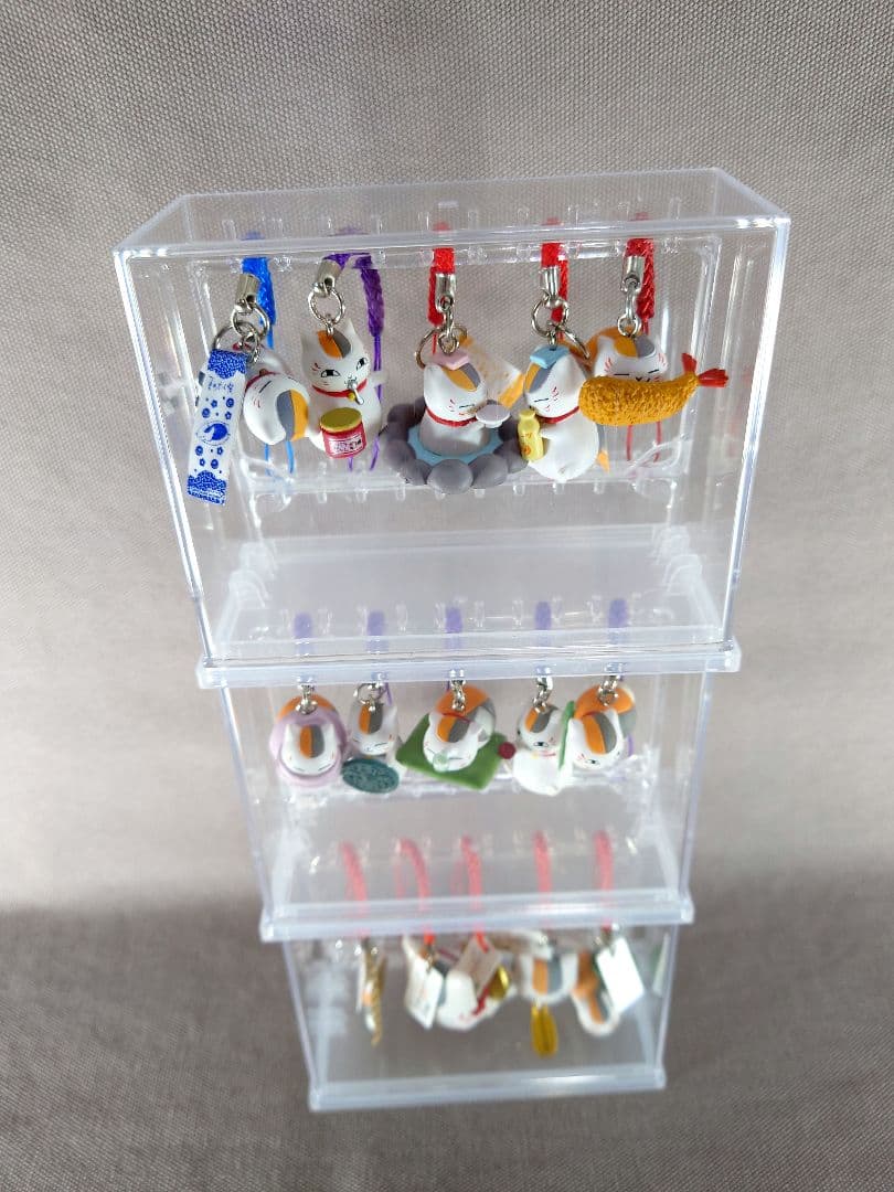 夏目友人帳　ニャンコ先生　ストラップ　根付　縁起物　15個＋ケース