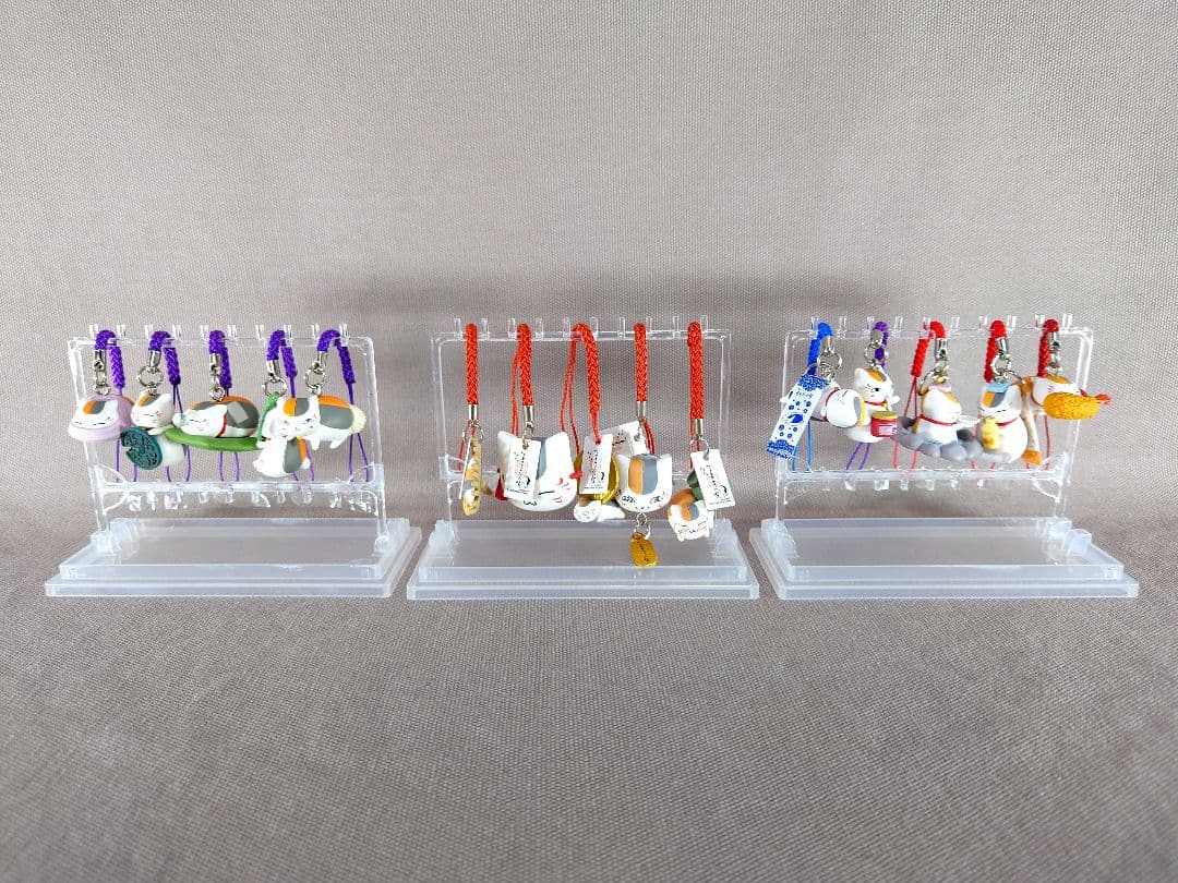 夏目友人帳　ニャンコ先生　ストラップ　根付　縁起物　15個＋ケース