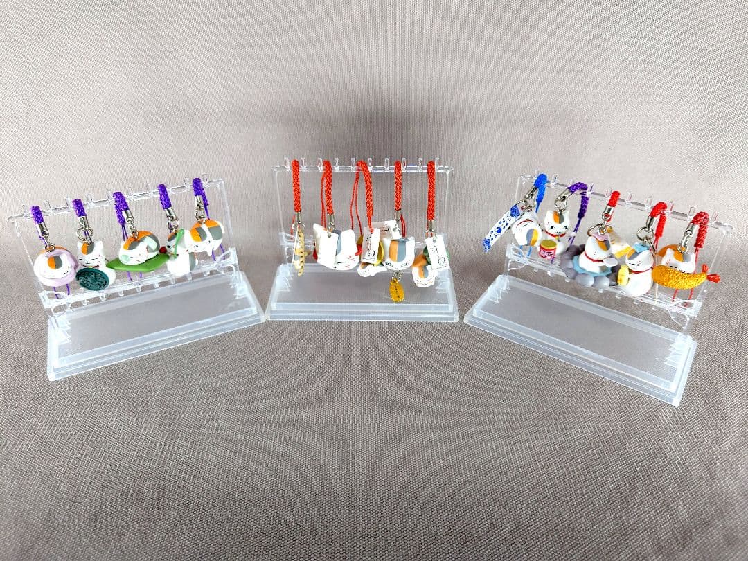 夏目友人帳　ニャンコ先生　ストラップ　根付　縁起物　15個＋ケース