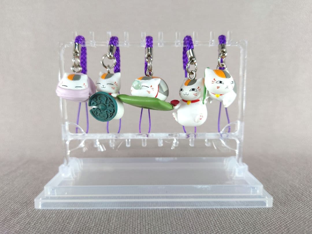 夏目友人帳　ニャンコ先生　ストラップ　根付　縁起物　15個＋ケース