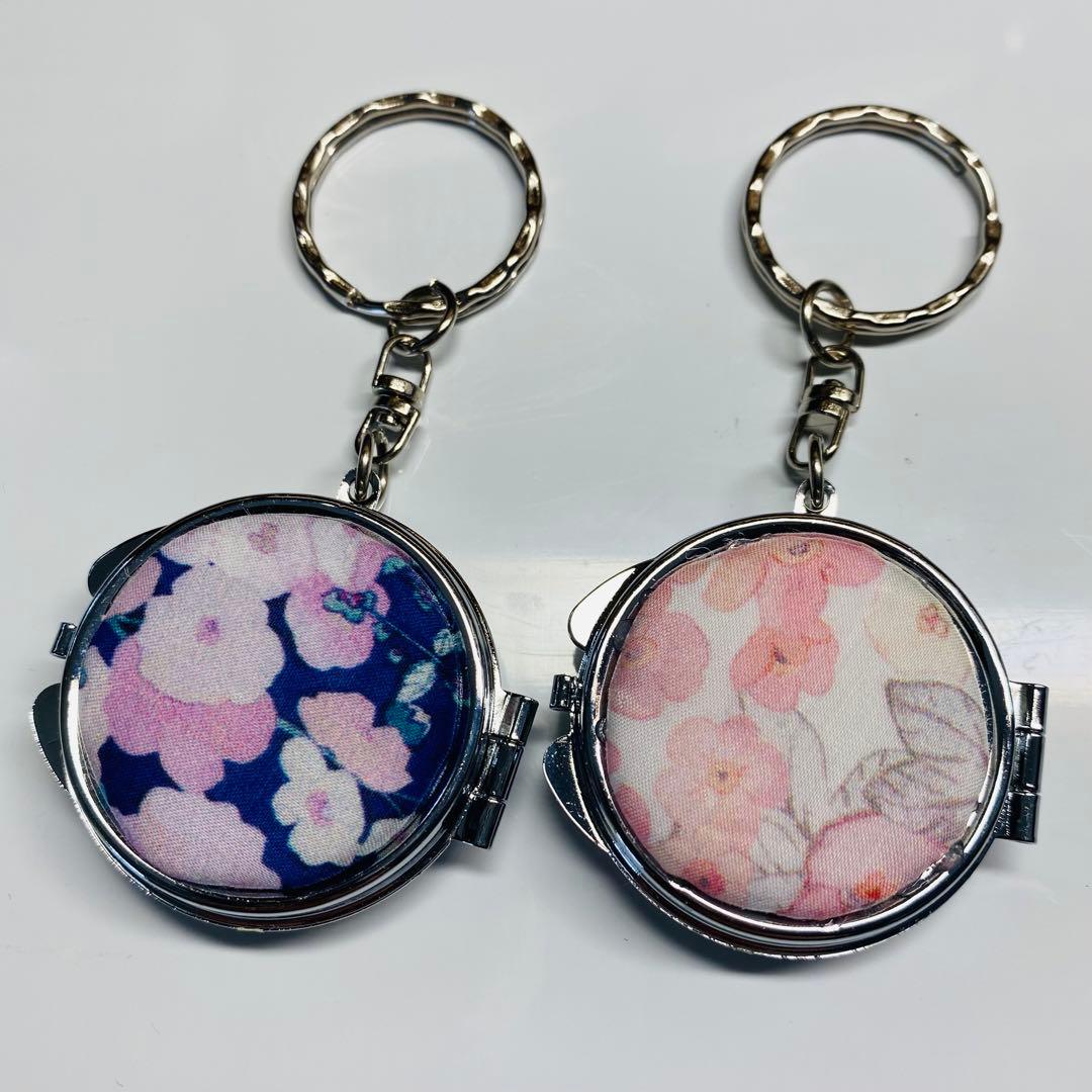 リバティ ハンドメイド ミラーキーホルダー2個1