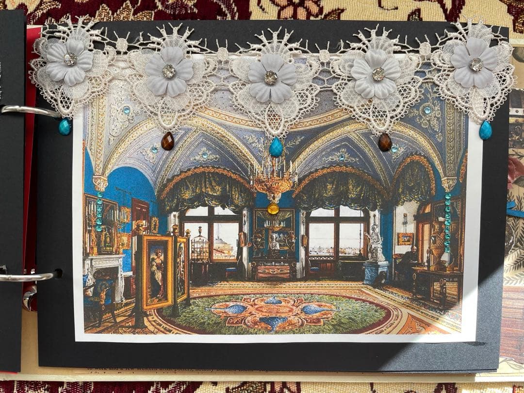 ハンドメイド☆ジャンクジャーナル雑記帳(豪華室内インテリア)装飾　観賞用