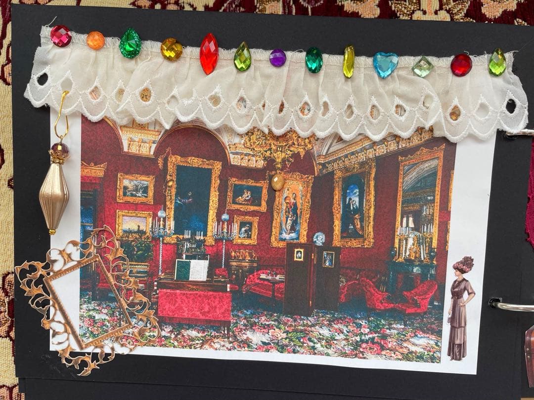 ハンドメイド☆ジャンクジャーナル雑記帳(豪華室内インテリア)装飾　観賞用