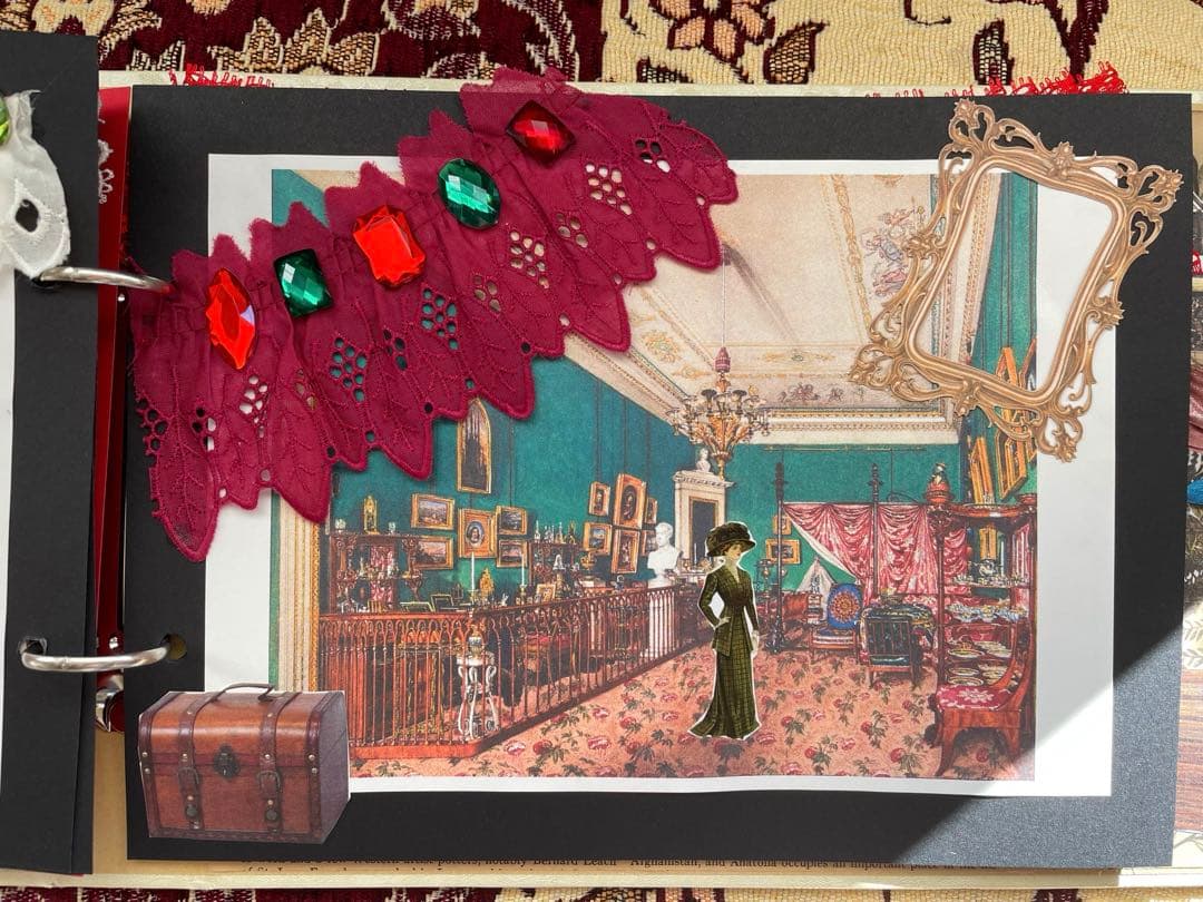 ハンドメイド☆ジャンクジャーナル雑記帳(豪華室内インテリア)装飾　観賞用