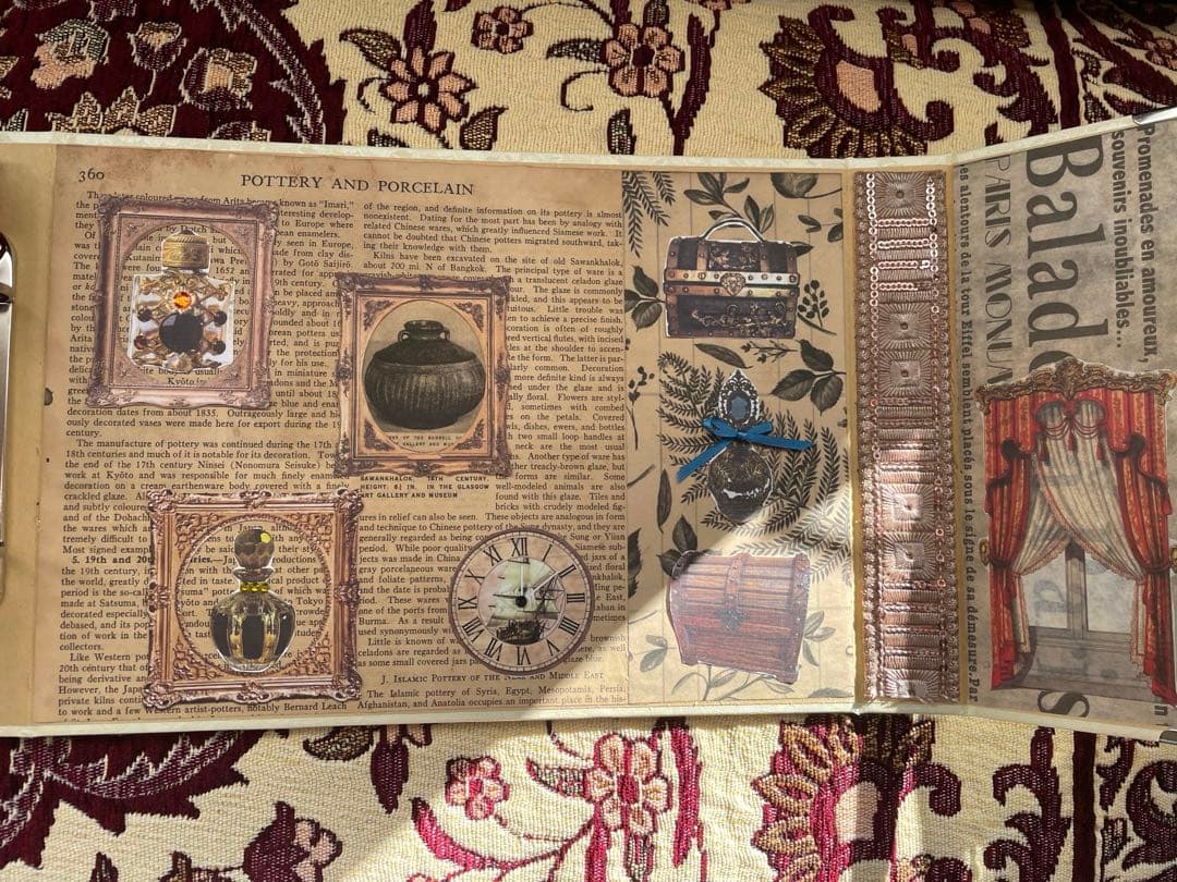 ハンドメイド☆ジャンクジャーナル雑記帳(豪華室内インテリア)装飾　観賞用