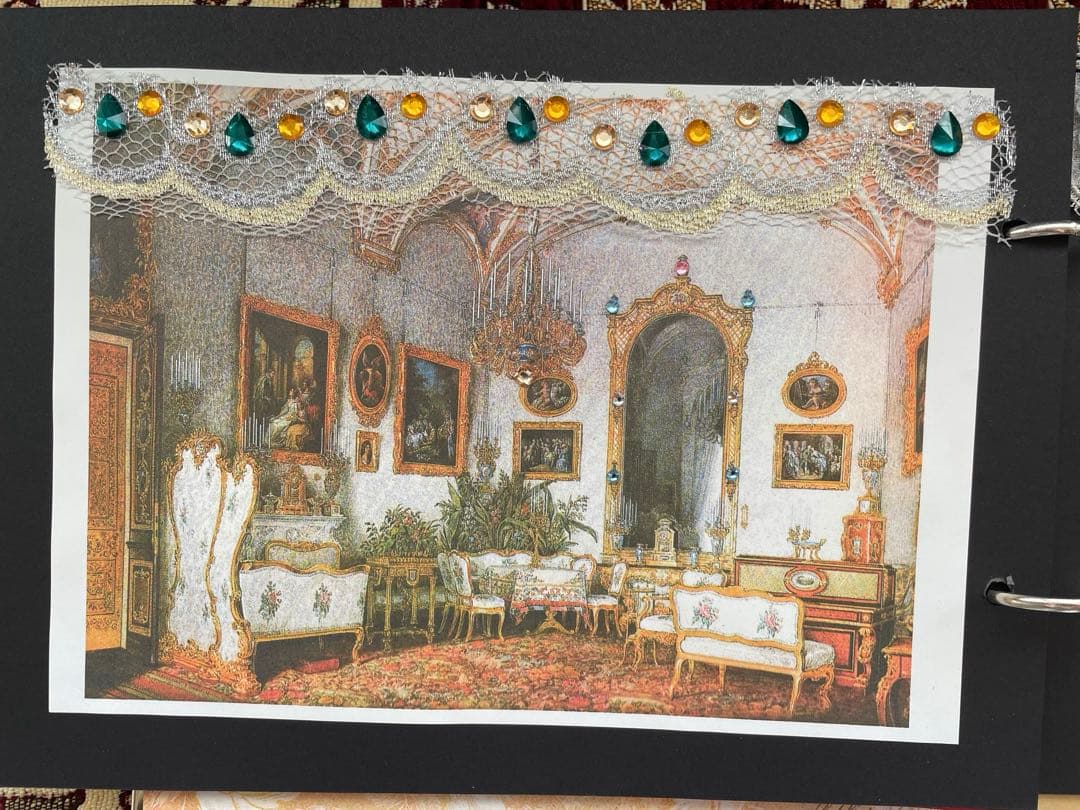 ハンドメイド☆ジャンクジャーナル雑記帳(豪華室内インテリア)装飾　観賞用