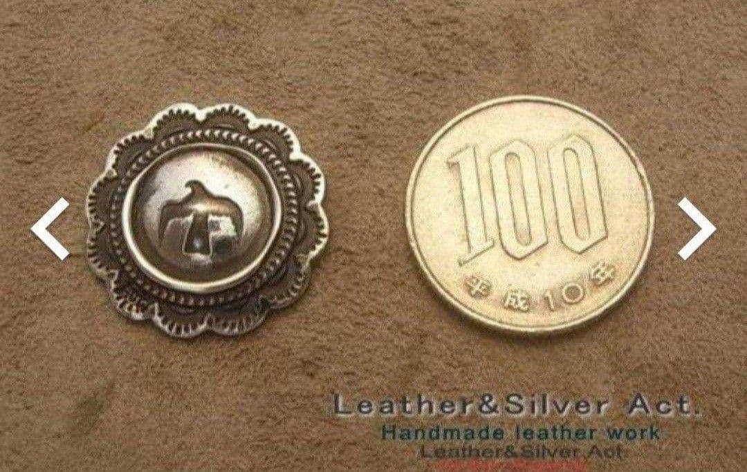 ハンドメイド　イーグル　シルバーコンチョ ヘアゴム、アクセサリーバーツに　925