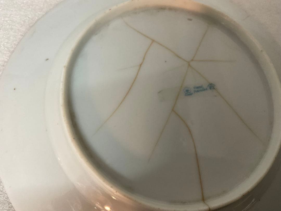 レトロ アンティーク３枚 hand painted オールドノリタケ ？ 富士松