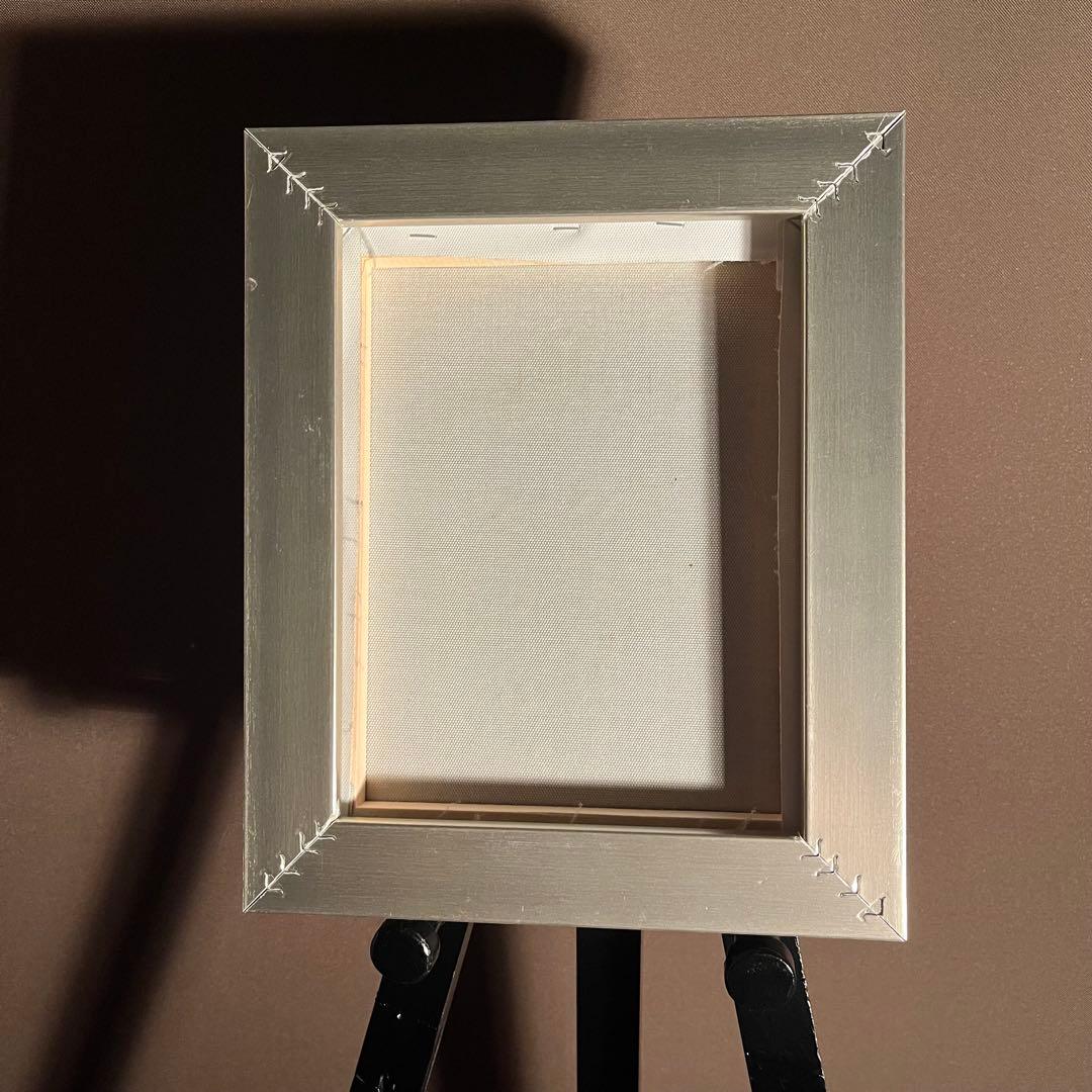 手描き油絵 地中海の風景 額付 肉筆絵画 インテリア 油彩画