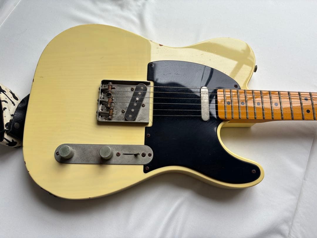 Squier Telecaster アイボリー/ブラック ギター　ジャンク品