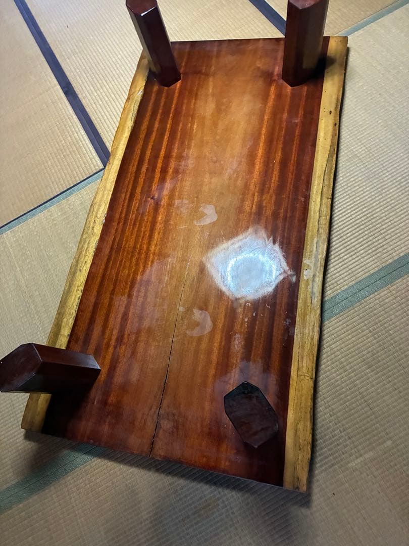 【CDBR】無垢材高級一枚板テーブル　長方形座卓　ヴィンテージ