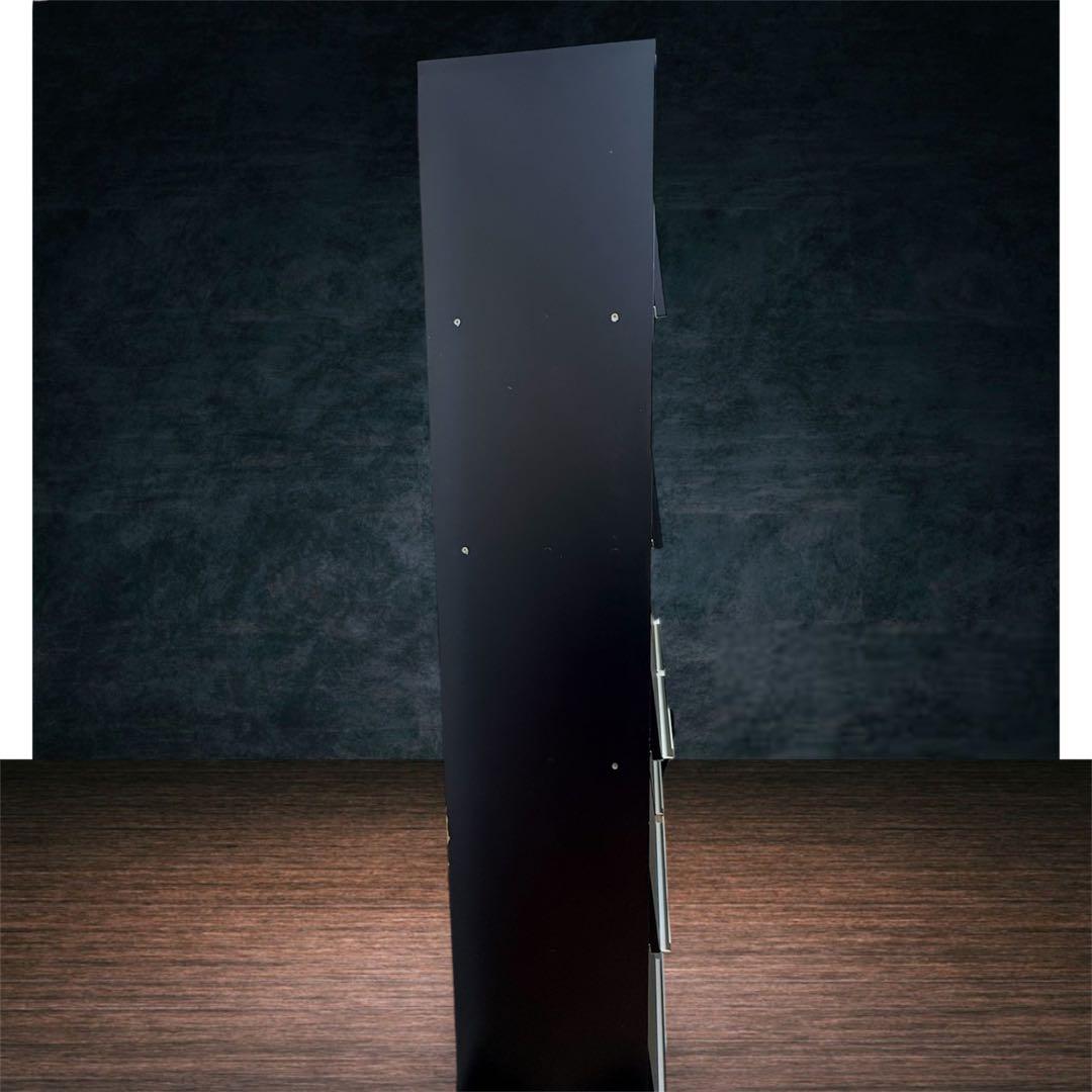 ディスプレイラック フラップ扉 10マス（5段×2列）ブラック