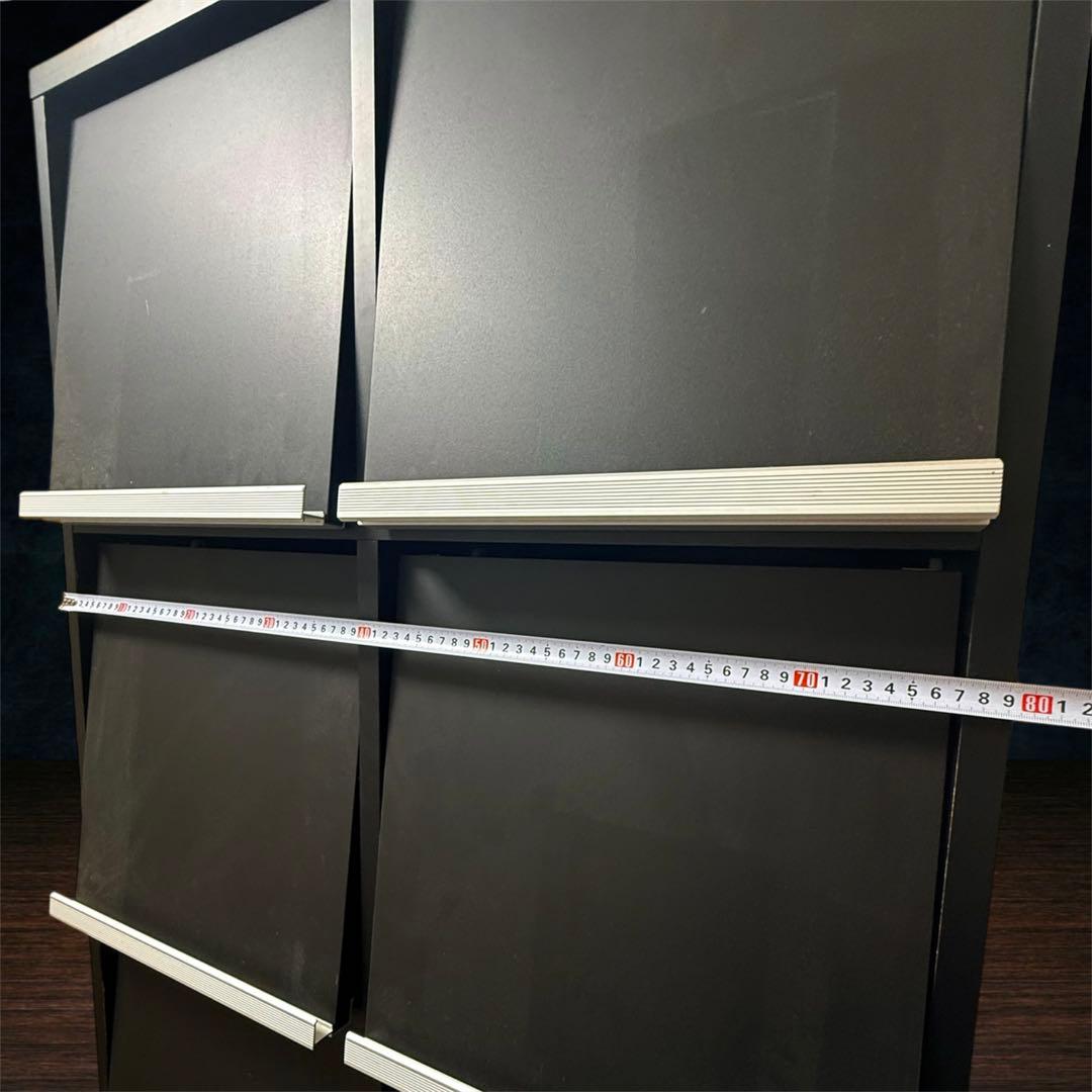 ディスプレイラック フラップ扉 10マス（5段×2列）ブラック