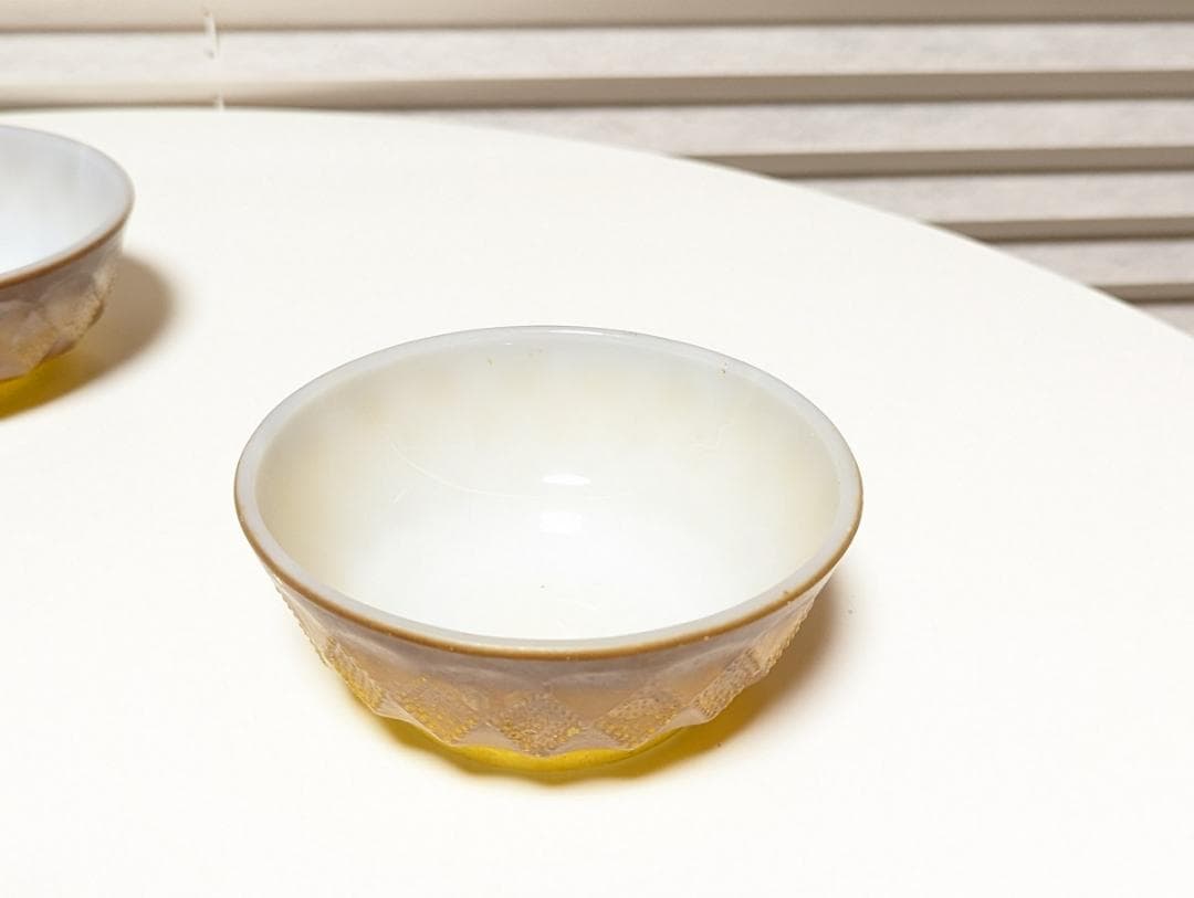 ファイヤーキング USAヴィンテージ アボカド ボウル イエロー セット