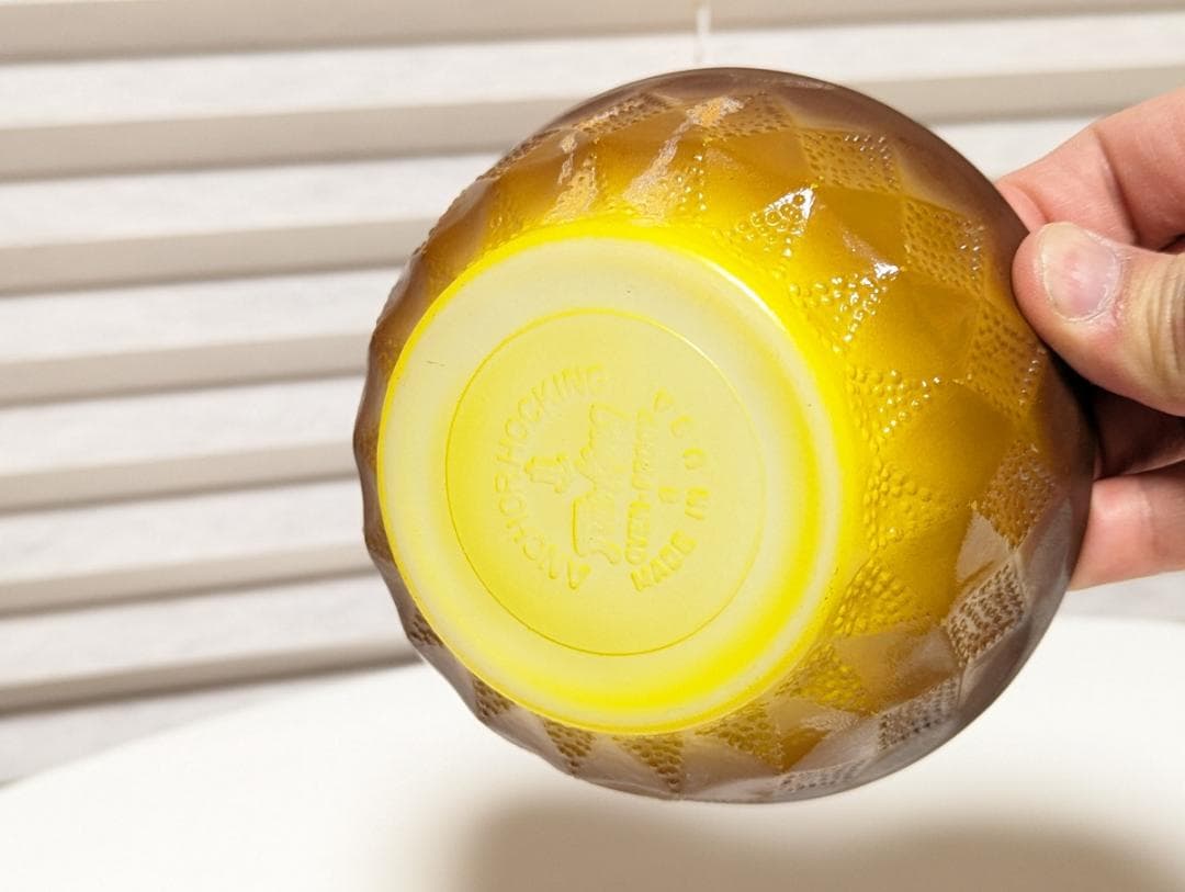 ファイヤーキング USAヴィンテージ アボカド ボウル イエロー セット