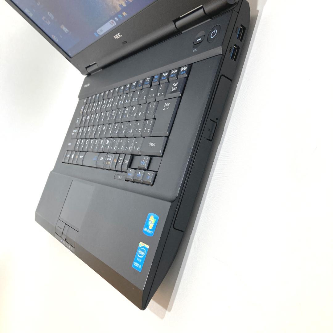 初心者向け✨快適i3・大画面・DVD✨黒✨すぐ使えるノートパソコン◇D507-1