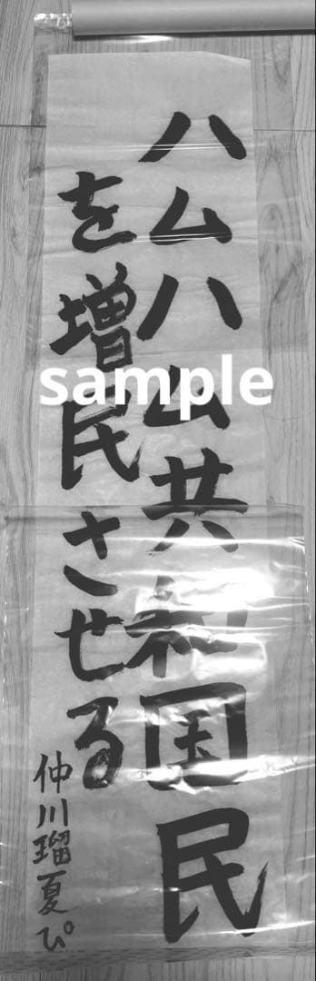 【当選品】FRUITS ZIPPER 仲川瑠夏 直筆書き初め1名限定 Wチャンス