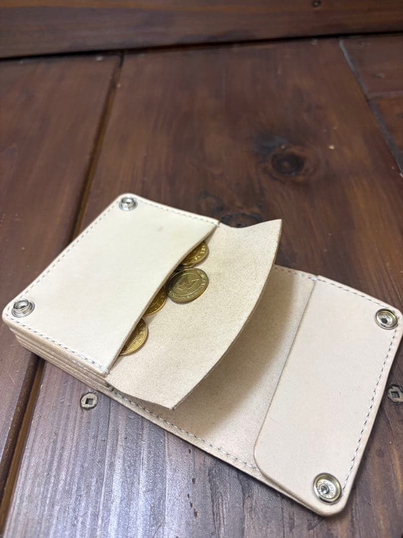 ナチュラルトラッカーウォレット　本革　ヌメ革 Trucker Wallet