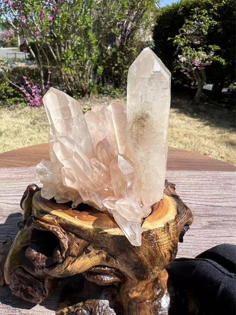 A774 マダガスカル産ピンク水晶クラスター