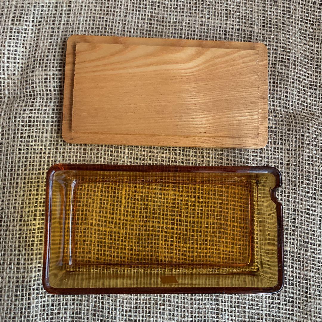 昭和レトロ　曽我硝子　ソガガラス　アンバー　調味料入れ