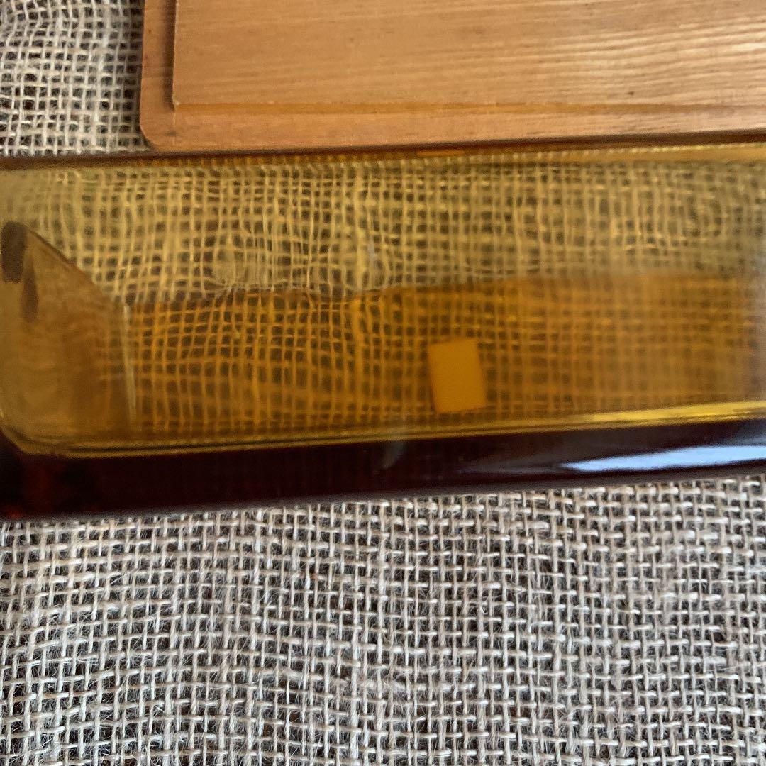 昭和レトロ　曽我硝子　ソガガラス　アンバー　調味料入れ