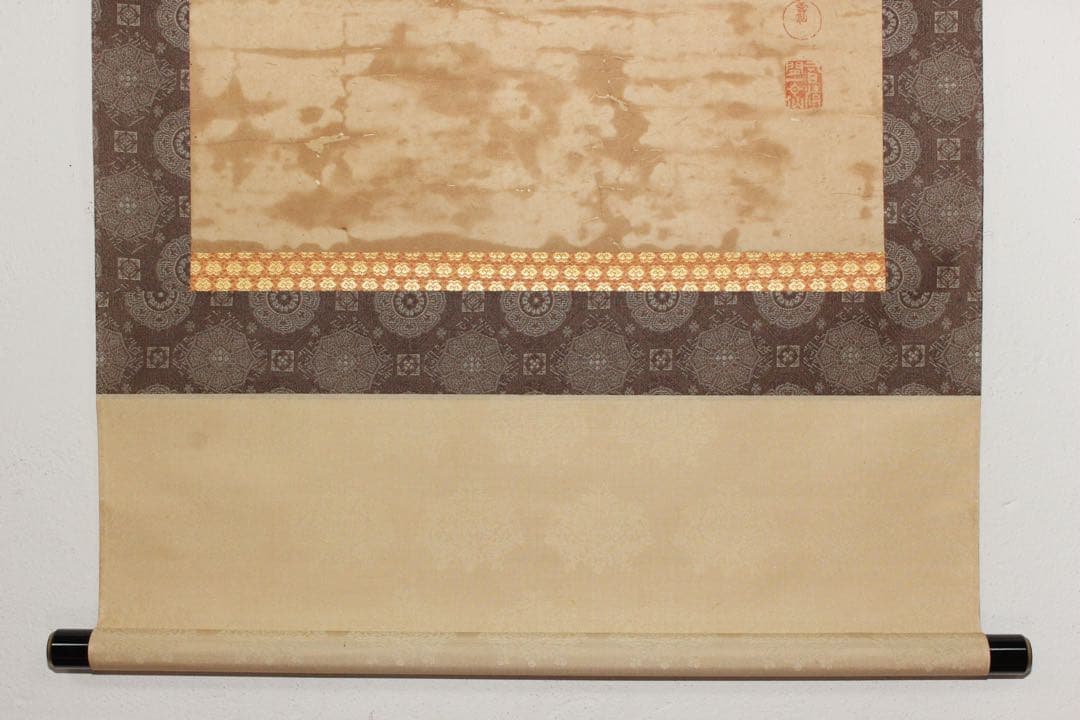 No5455 掛軸　在印　雲仙　観音菩薩像　紙本淡彩　仏教美術　仏画　送料無料