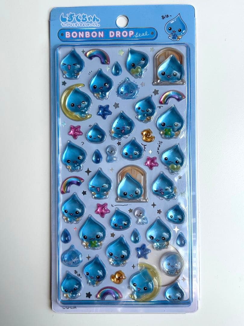 【正規品】ボンボンドロップシール　しずくちゃ大　４枚セット