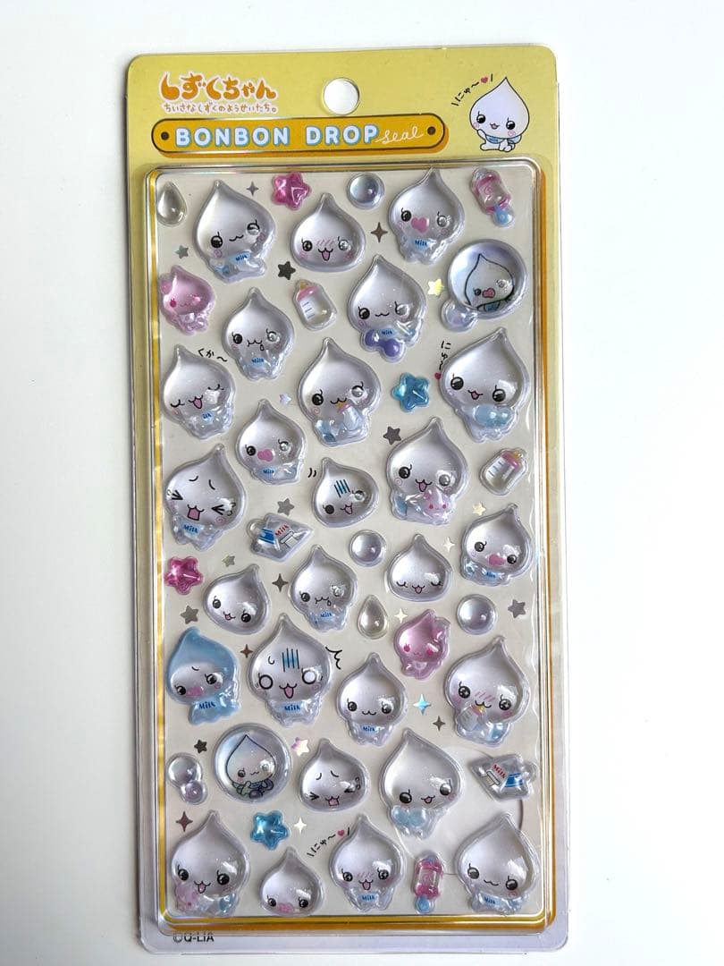 【正規品】ボンボンドロップシール　しずくちゃ大　４枚セット