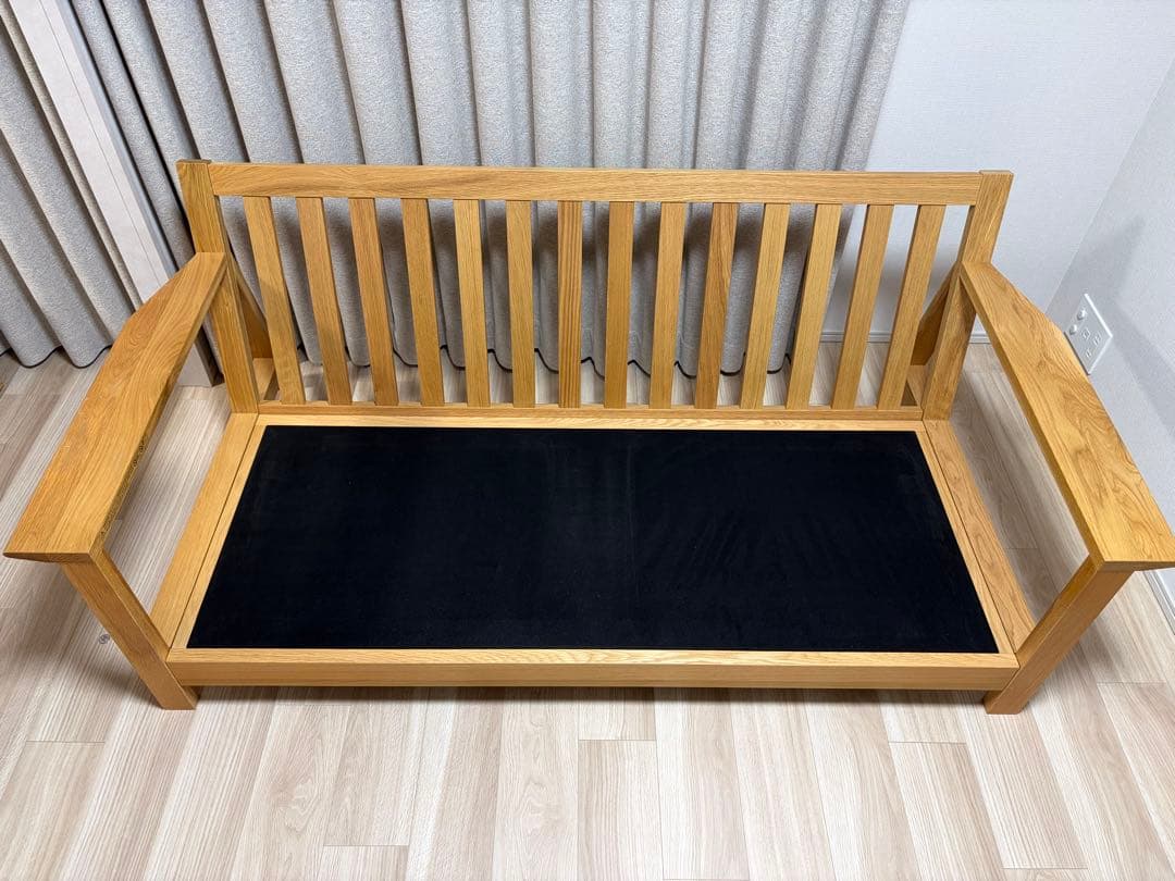 無印良品 木製フレームソファ 2.5シーター オーク材 ブラウン