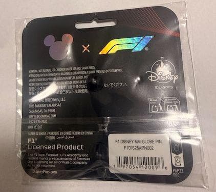 キーホルダー・アクリルキーホルダー F1 Disney MM Globe Pin