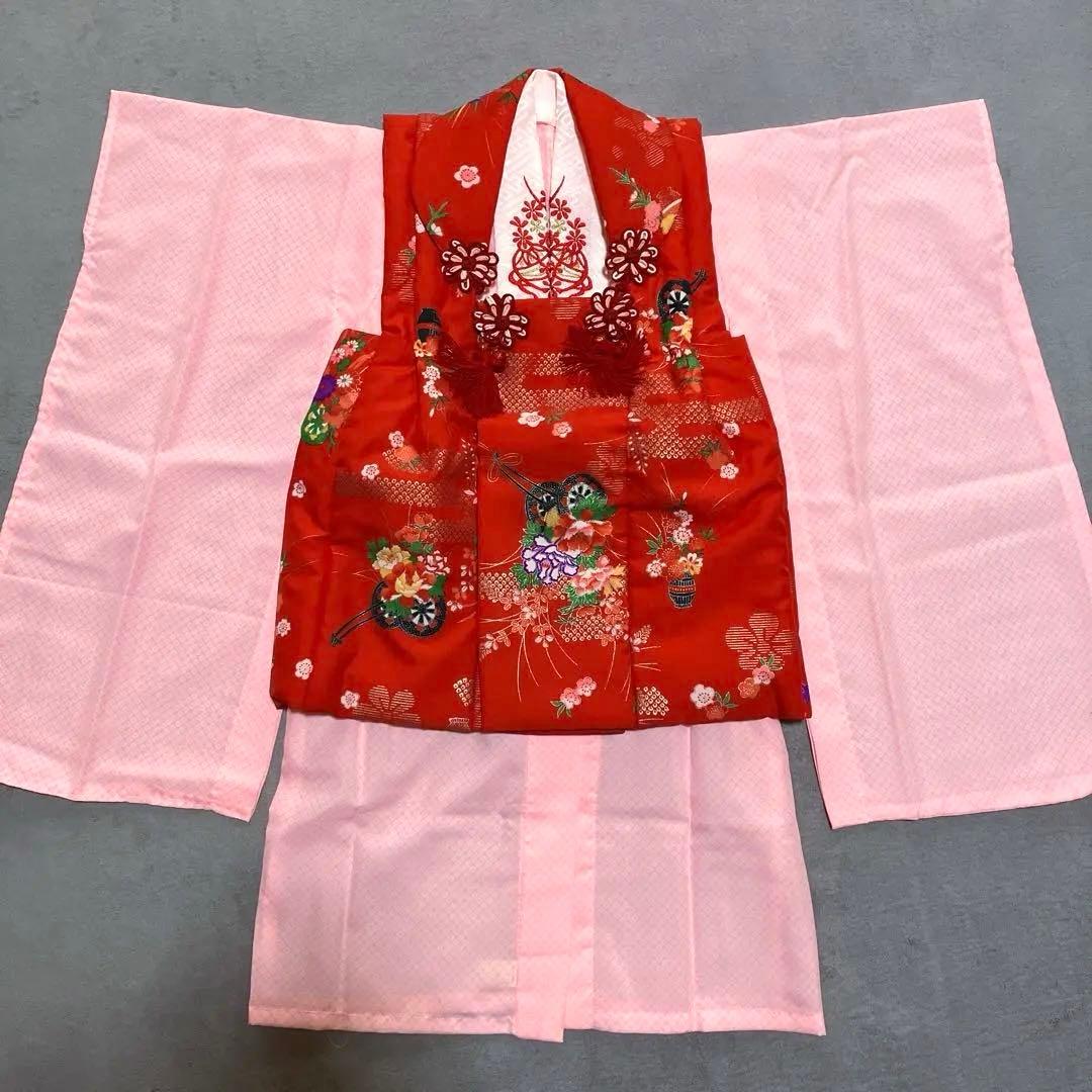 ✨七五三✨　着物　赤　女の子　3歳　着物セット！
