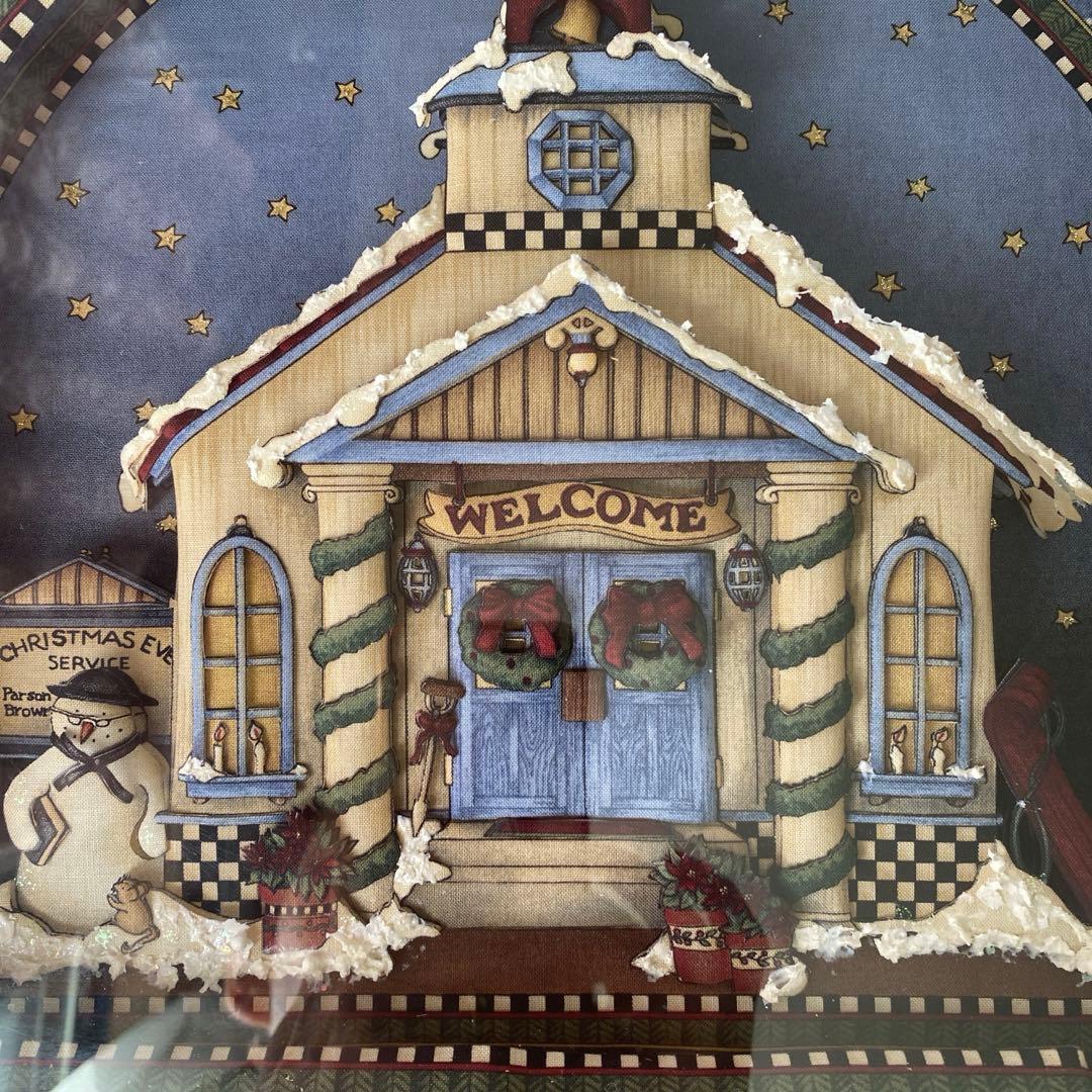 シャドウボックス　クリスマス　雪だるま　デビーマム