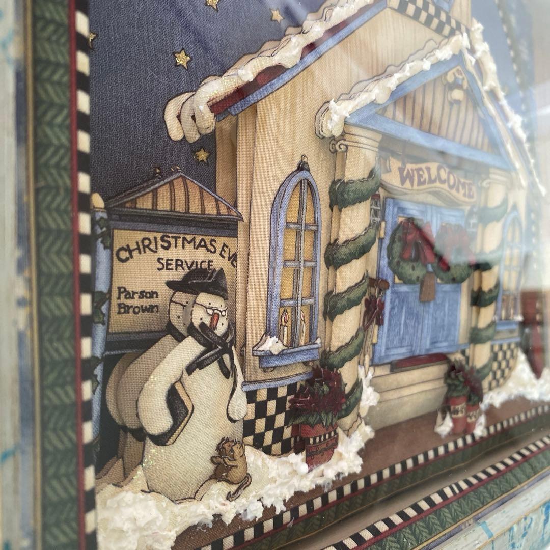 シャドウボックス　クリスマス　雪だるま　デビーマム