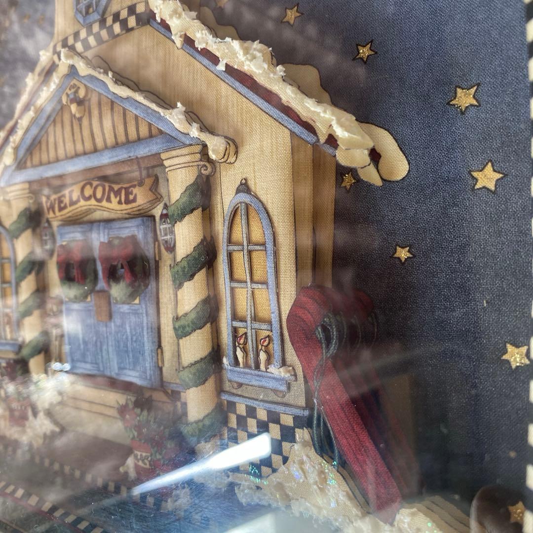 シャドウボックス　クリスマス　雪だるま　デビーマム