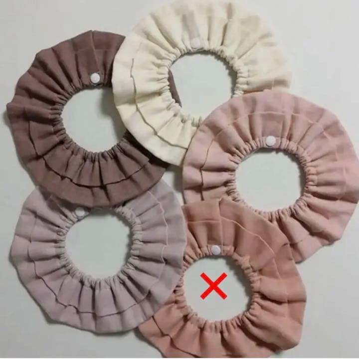 ＊つけ襟スタイ【無地】【無地カラー格子】