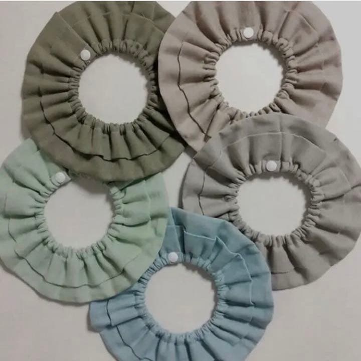 ＊つけ襟スタイ【無地】【無地カラー格子】