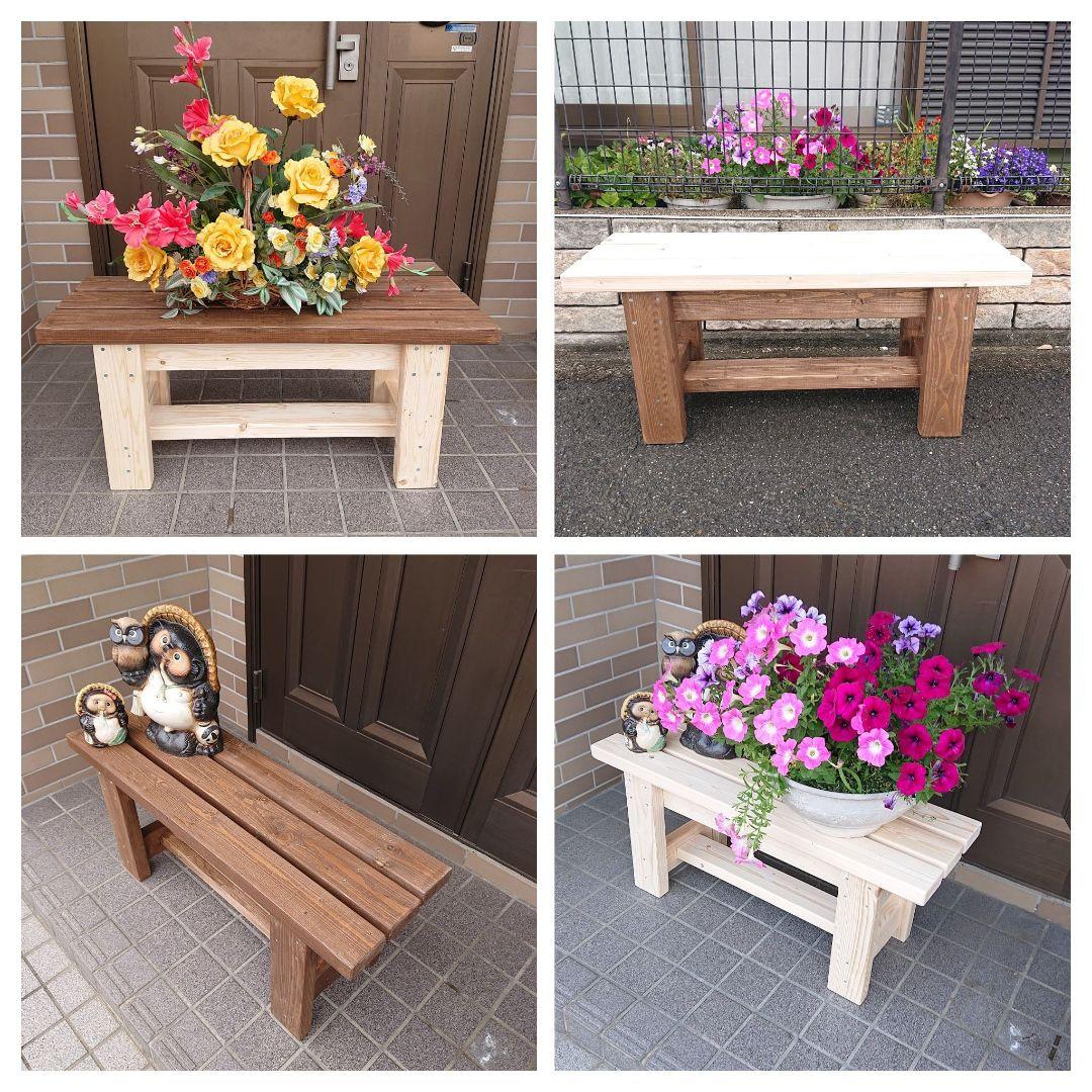 ベンチ　アンティーク調　木製　９０cmタイプ　丈夫　多目的　椅子 屋外 (ＷＢ)