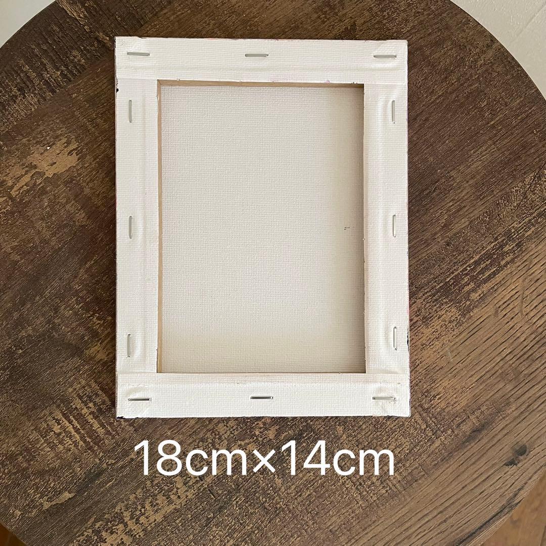 アクリル画　オイルパステル画 薔薇とトウシューズ　キャンバスアート　ご予約品