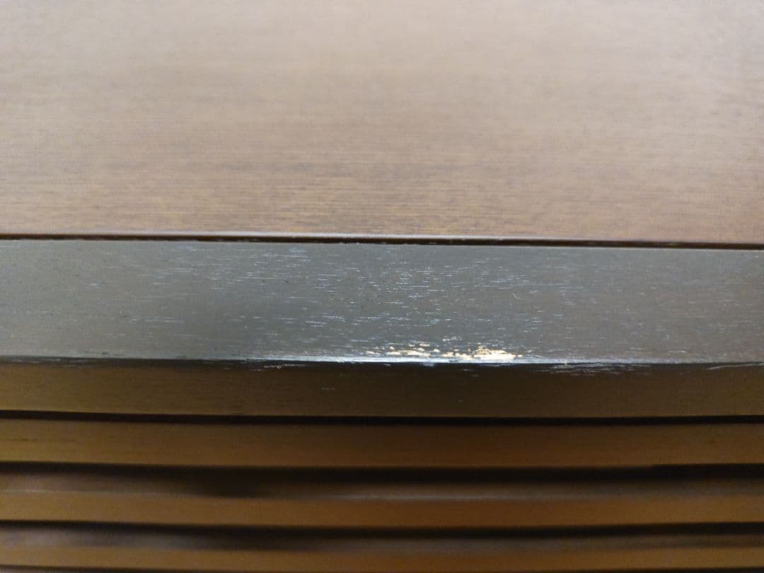 ダークブラウン 木製 テレビボード スリットデザイン