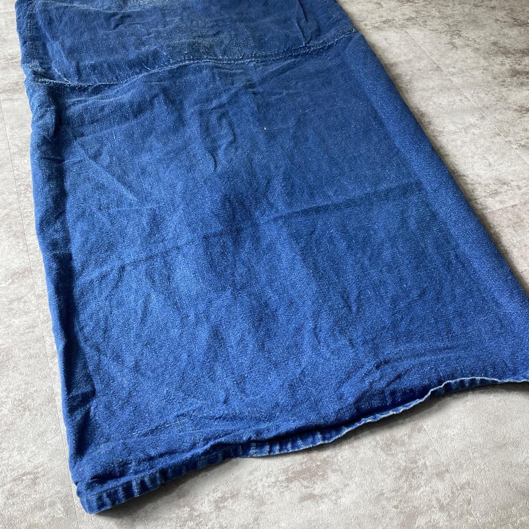 70s Bragard 刺繍タグ ヘビーリネンエプロン