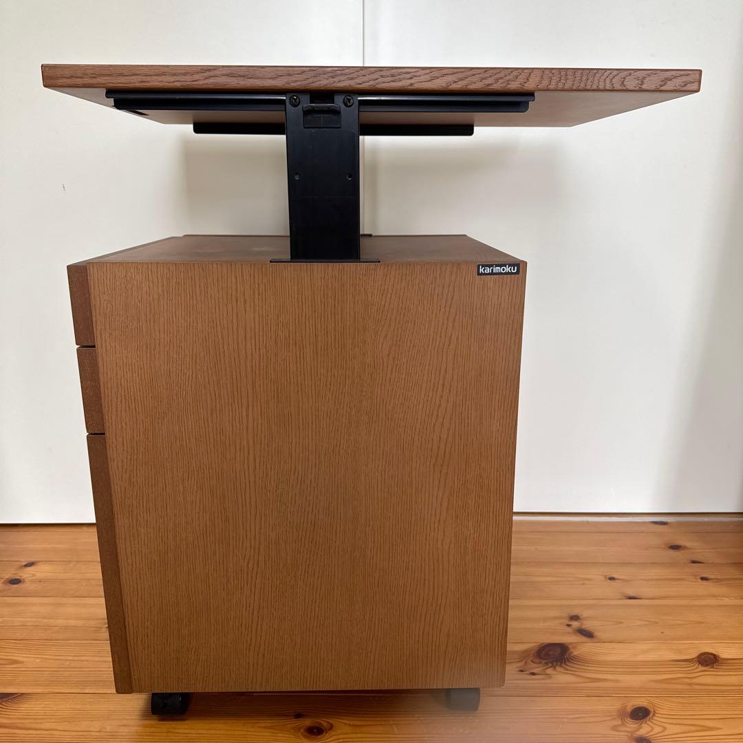 カリモク　ボナシェルタ 高さ調整付袖机