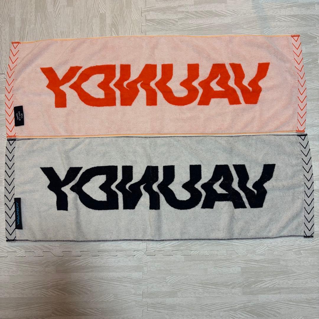 VAUNDY タオル 2枚セット オレンジ ブラック