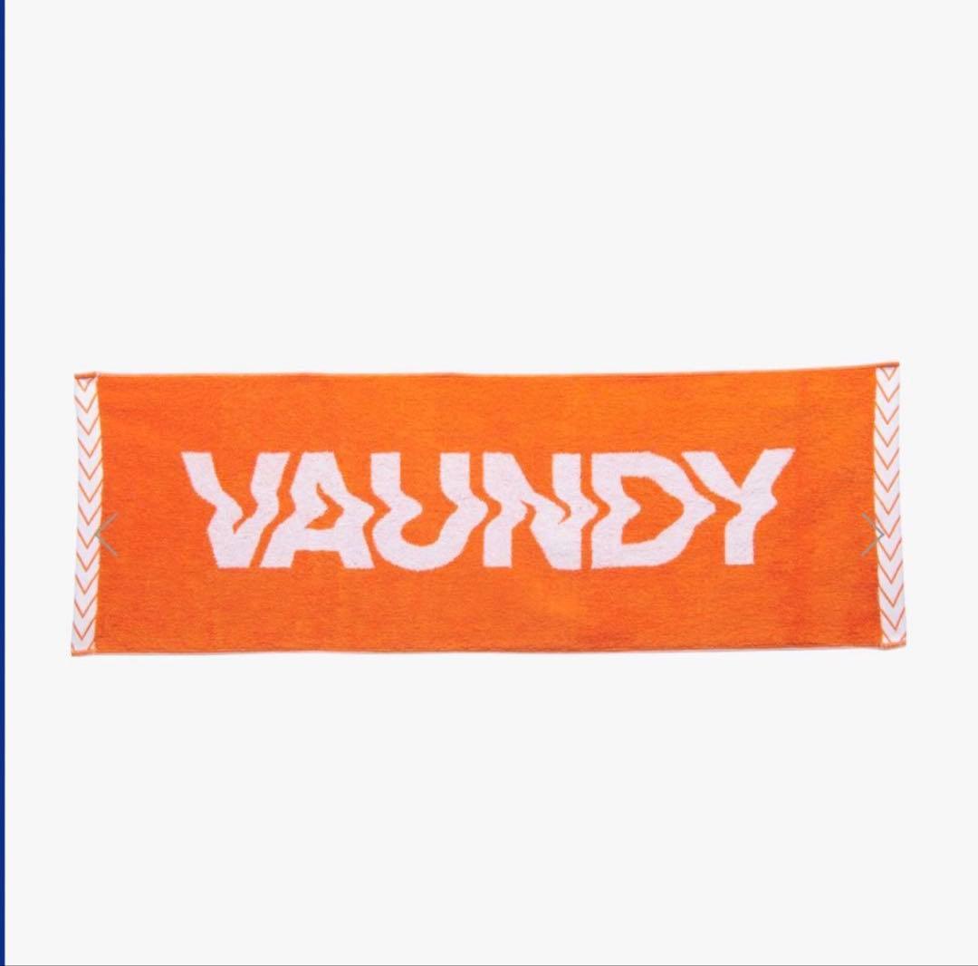 VAUNDY タオル 2枚セット オレンジ ブラック