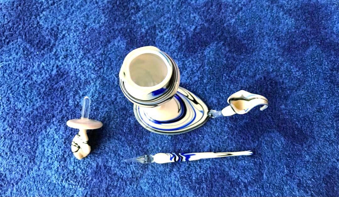 ベネチアガラス壺とペン(メルカリ専用)