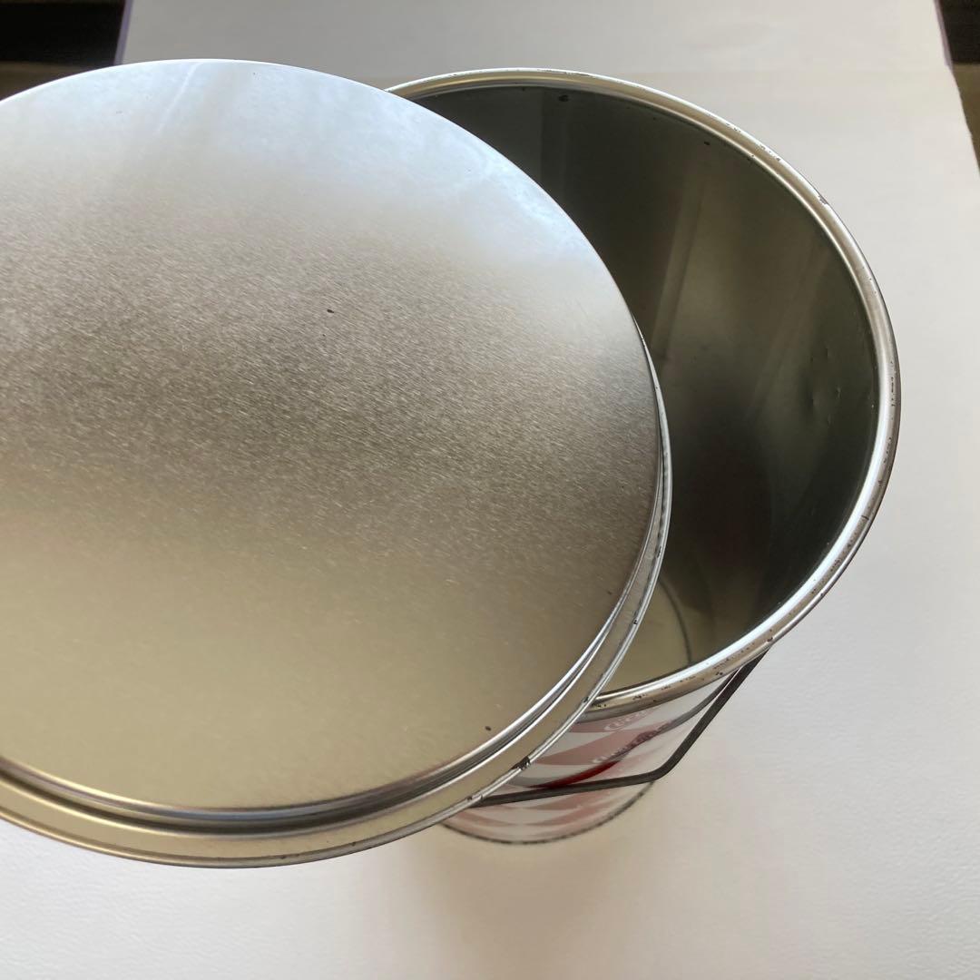 コカコーラ 缶 容器 蓋付き 収納 小物入れ チェック柄 金属 ポップ レトロ