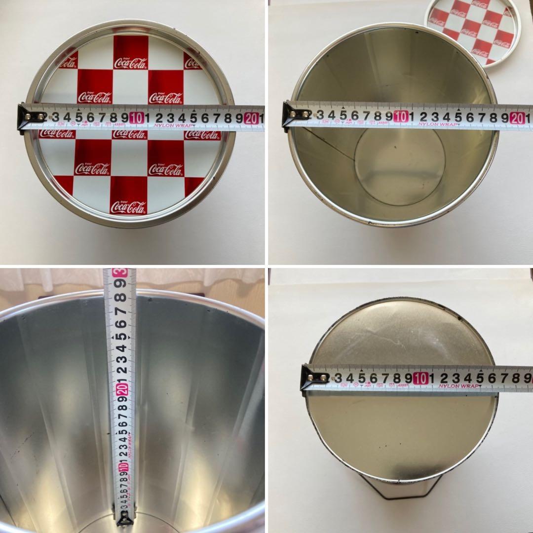 コカコーラ 缶 容器 蓋付き 収納 小物入れ チェック柄 金属 ポップ レトロ
