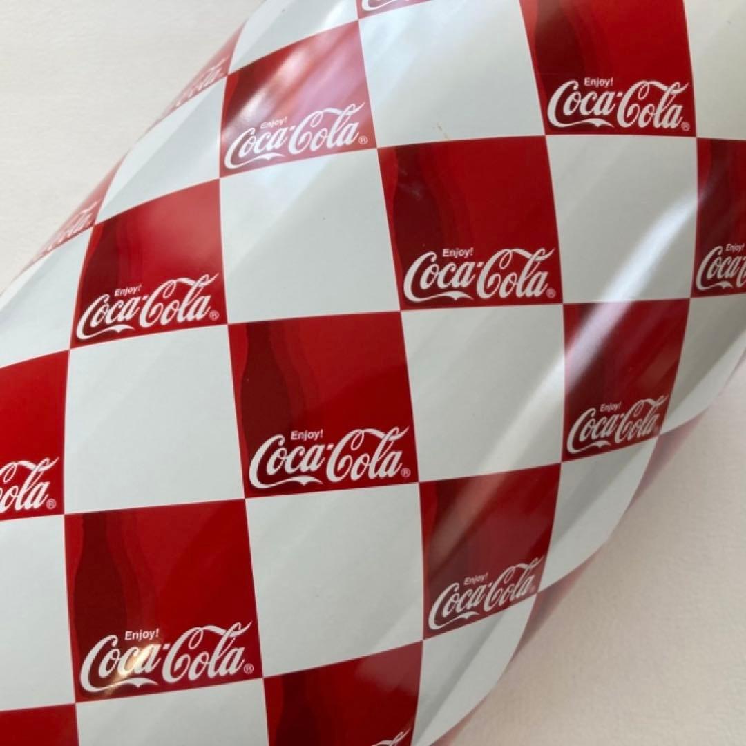 コカコーラ 缶 容器 蓋付き 収納 小物入れ チェック柄 金属 ポップ レトロ